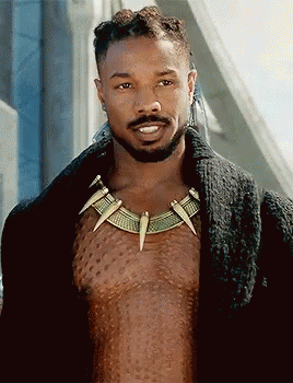 Michael B Jordan In Black Panther GIF