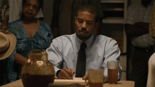 Michael B Jordan Writing GIF