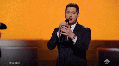 Michael Buble Singing On Stage For You GIF