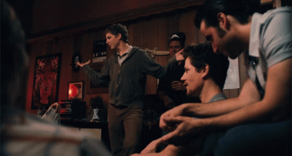 Michael Cera Of Superbad Is With His Friends GIF