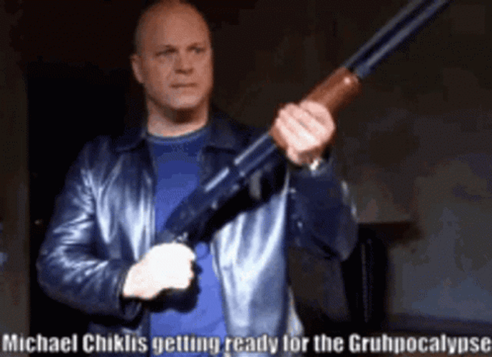 Michael Chiklis Holding Shotgun Getting Ready GIF
