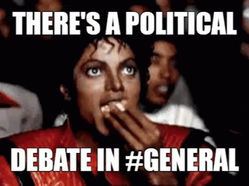 Michael Jackson Eating Popcorn Political Debate In General GIF