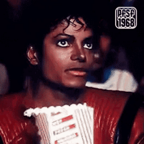 Michael Jackson Munching Popcorn In Cinema Meme GIF