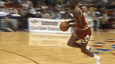 Michael Jordan Dunk Flying GIF