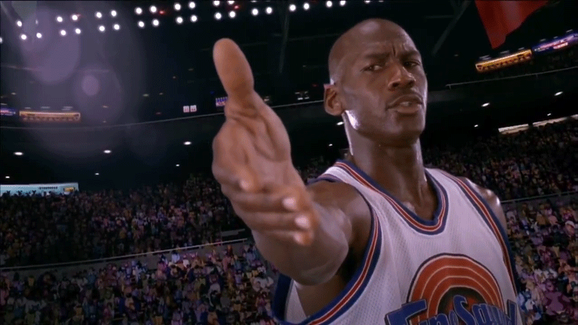 Michael Jordan Take My Strong Hand Basketball GIF