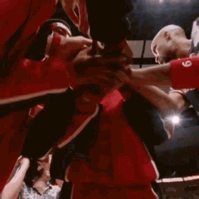 Michael Jordan Tapping Hands GIF