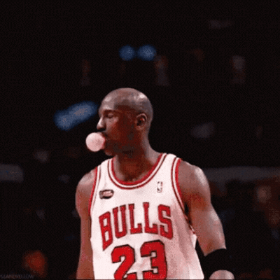 Michael Jordan Wearing Bulls Jersey
