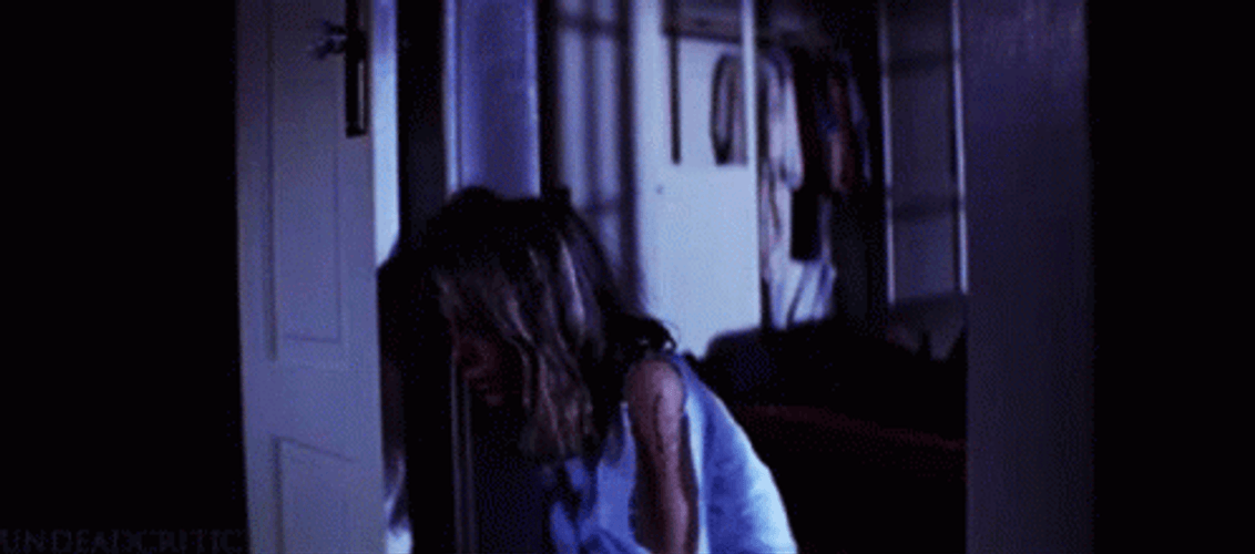 Michael Myers Behind Laurie Strode GIF