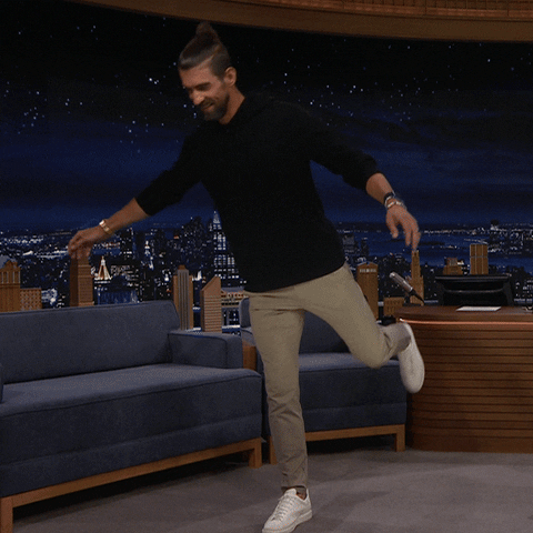 Michael Phelps Balancing With Jimmy Fallon GIF