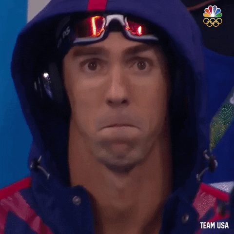 Michael Phelps Biting His Lower Lip GIF