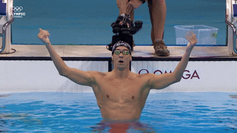 Michael Phelps Come On Hand Gestures GIF