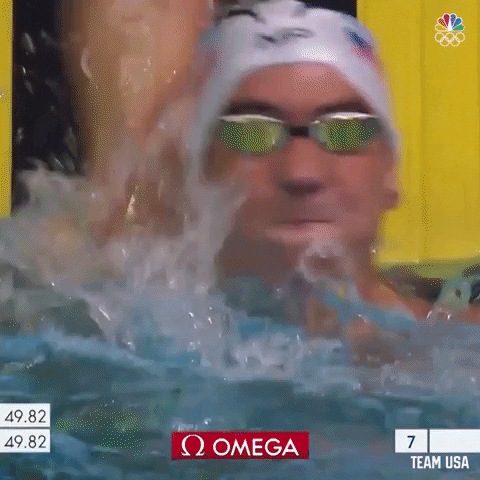 Michael Phelps Punching Water GIF
