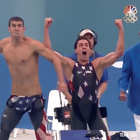 Michael Phelps Rejoicing GIF
