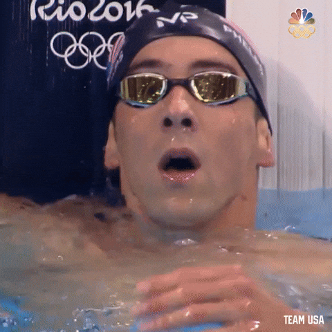 Michael Phelps Showing One Finger GIF