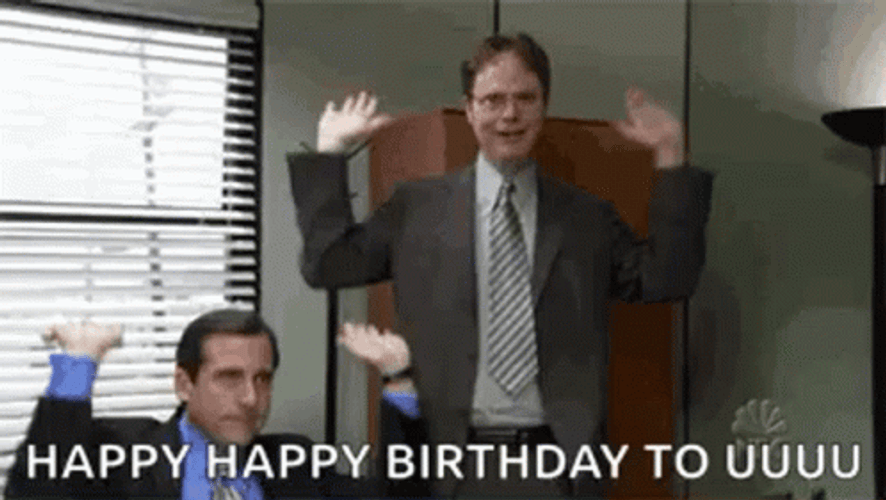 Michael Scott And Dwight Happy Birthday GIF