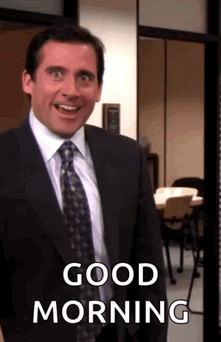 Michael Scott Approves Good Morning Work GIF