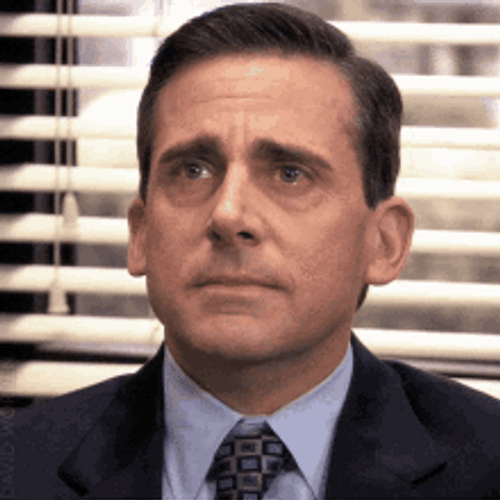 Michael Scott Crying And Look Down GIF