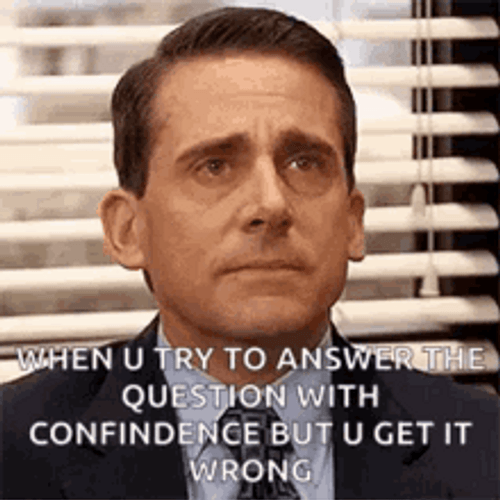 Michael Scott Crying When You Try Answer Question GIF