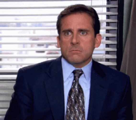 Michael Scott Disappointedly Staring GIF