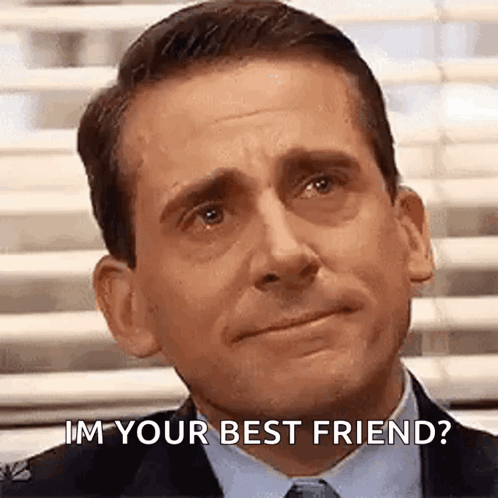 Michael Scott From The Office Is Crying And Asking If He Is Your Best Friend . GIF