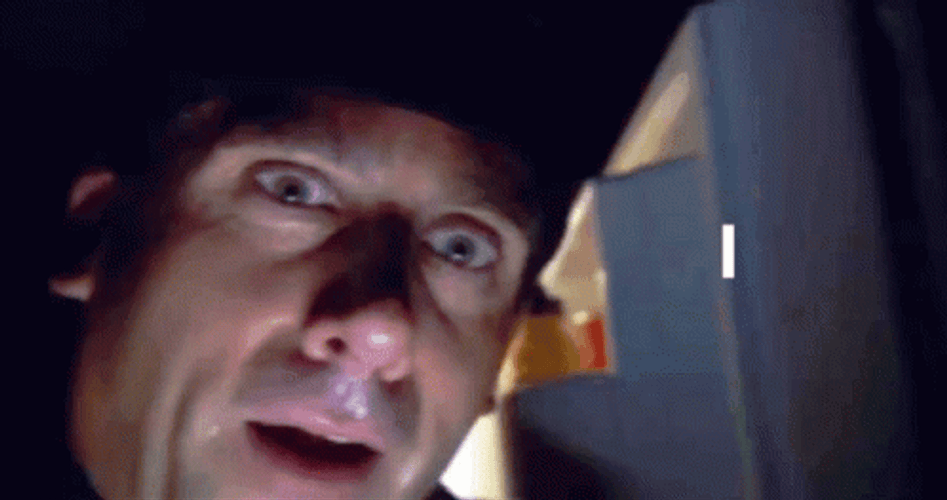 Michael Scott Hiding Terrified GIF
