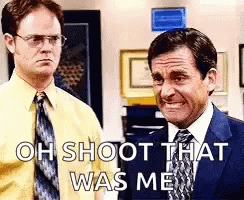 Michael Scott Making Funny Face It Was Me GIF