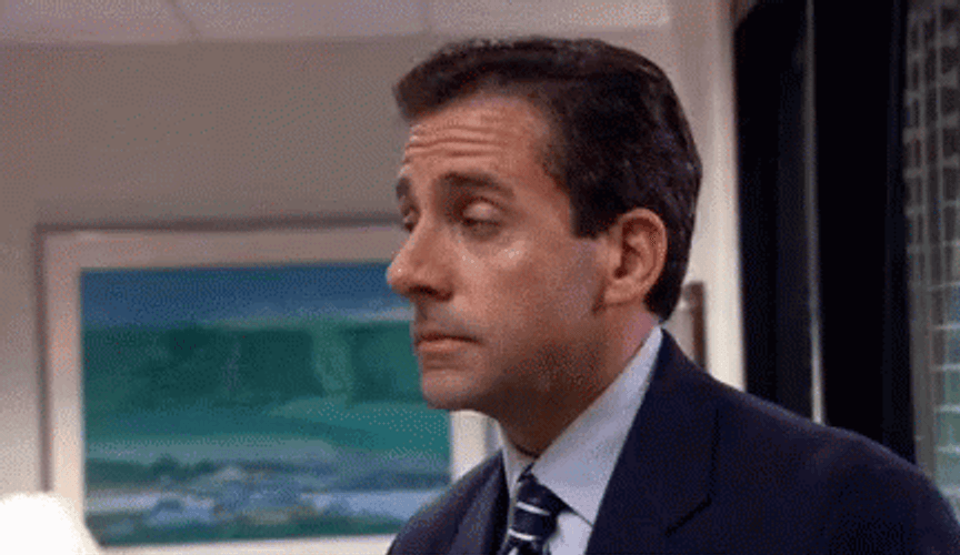 Michael Scott Sluggish Reaction Walking Away GIF