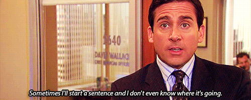 Michael Scott Talking To Person Recklessly GIF