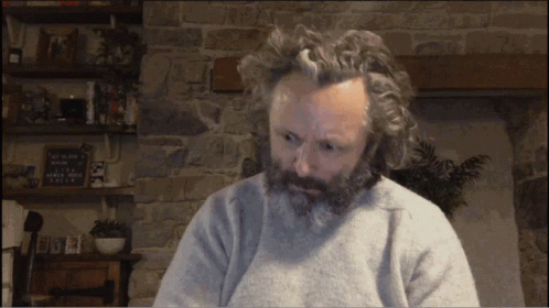 Michael Sheen Staged Laugh GIF