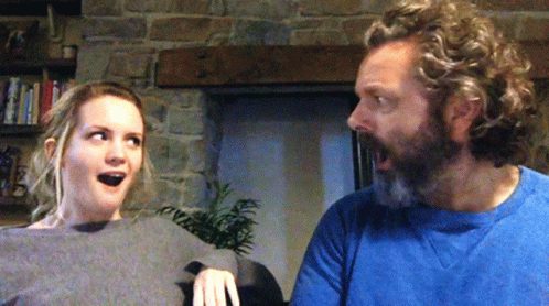 Michael Sheen With Georgia Tenant Staged GIF