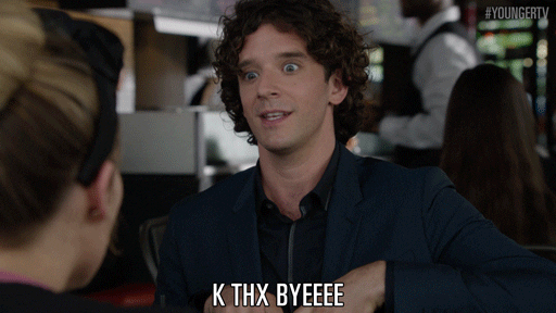 Michael Urie Leaving The Table Byeee GIF