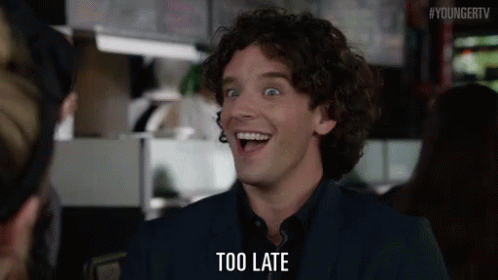 Michael Urie Too Late GIF