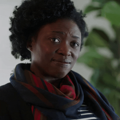 Michaela Coel Stressed Out Question GIF