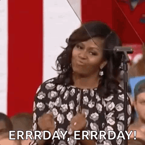 Michelle Obama Giving Speech At Microphone GIF
