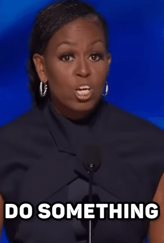 Michelle Obama Giving Speech Saying Do Something