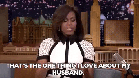Michelle Obama I Love My Husband GIF