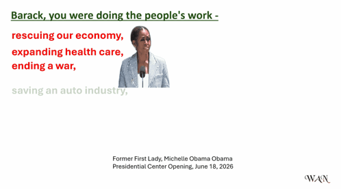 Michelle Obama Saying Barack You Were Doing the People's Work