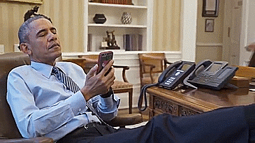 Michelle Obama Snatching Barack Phone GIF