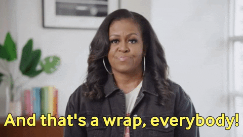 Michelle Obama That's A Wrap All Done GIF