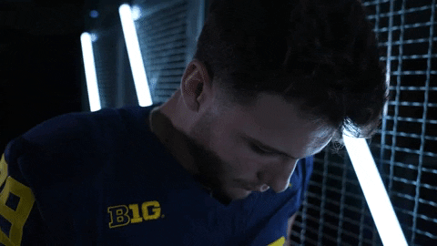 Michigan Football Aj Barner Looking Up GIF