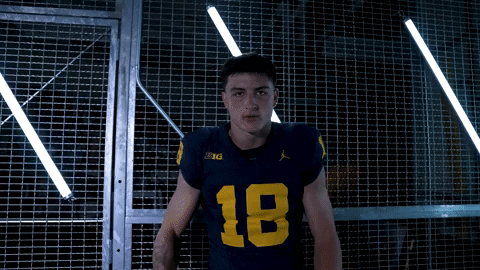 Michigan Football Colston Loveland Strong Sign GIF