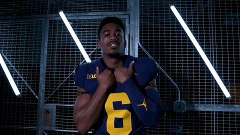 Michigan Football Cornelius Johnson Cool Pointing GIF