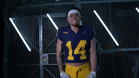 Michigan Football Roman Wilson Jumping Jacks GIF