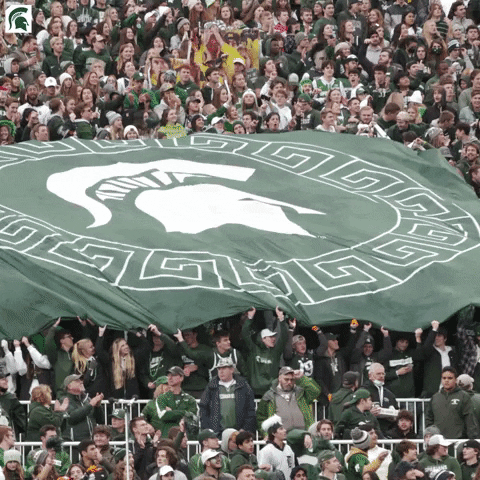 Michigan Football Spartans Fans Cheering GIF