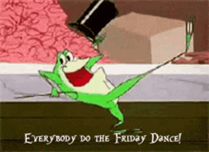 Michigan J. Frog Happy Friday Dance GIF