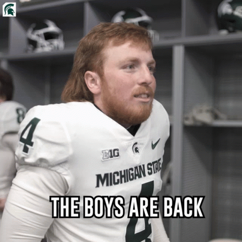 Michigan State Football Uniform The Boys Are Back