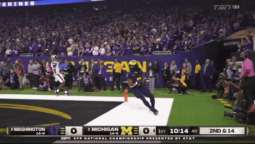 Michigan Wolverines Chest Bump GIF