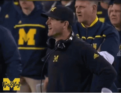 Michigan Wolverines Happy And Proud Coach GIF