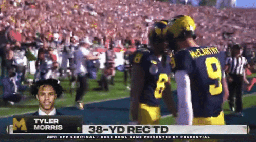 Michigan Wolverines Jj Mccarthy And Tyler Morris GIF