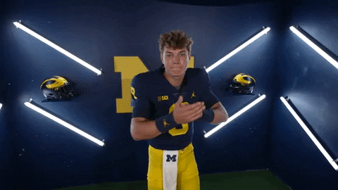 Michigan Wolverines Jj Mccarthy Applauding GIF